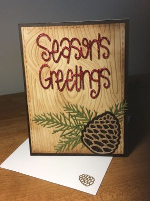 Season’s Greetings large pinecone
