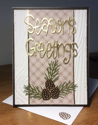 Season’s Greetings small pinecones
