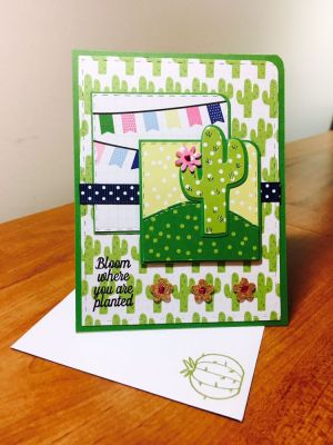 Bloom where you are planted
May 2017 card kit, and past kits and cactus2stamp2  die

