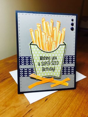 Super Birthday 
Frenchfry2stamp and dies
Together pattern paper
Chevon washi tape

Keywords: French Frys