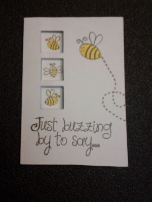 Buzzing By to Say card
