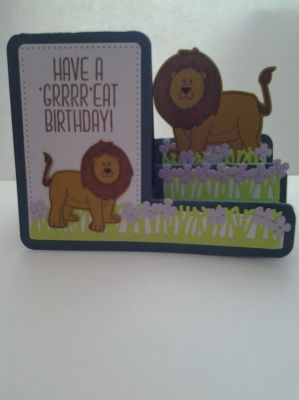 Lion step up birthday card
