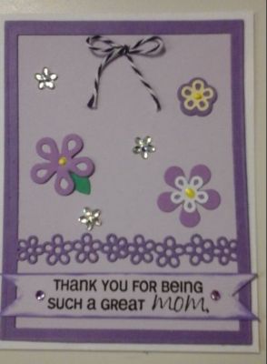 Mother's Day  Sizzix Drop-in Card Front Die 3
