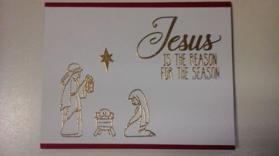 Gold embossed Christmas card
