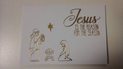 Gold embossed Christmas card 2
