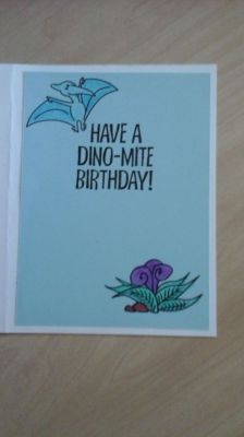Dinosaur slider - inside of card
