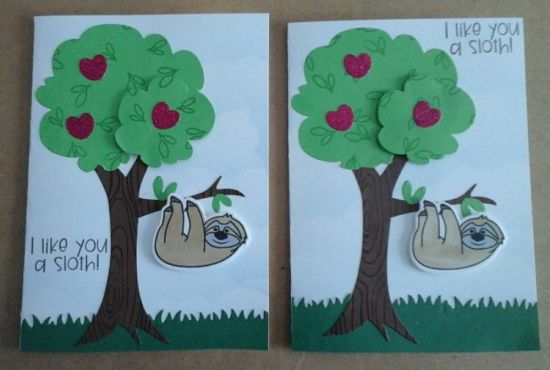 Sloth on tree birthday cards
Keywords: Sloths tree fold-it