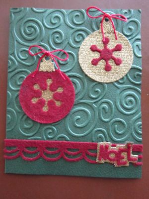 christmas ornament card
