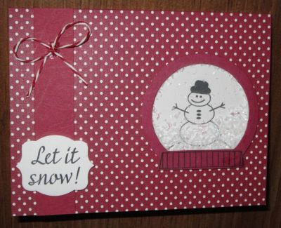 2D snowglobe Christmas card
