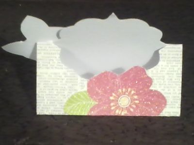 back of flower cutout on stand up card
Keywords: stand up card