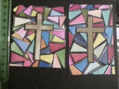 stain glass crosses 
Keywords: Easter, daisys