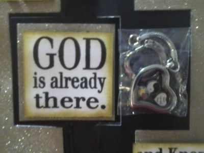 life to hard encouragemnet card
shows the inside and the keychain "tuck in" gift placement
