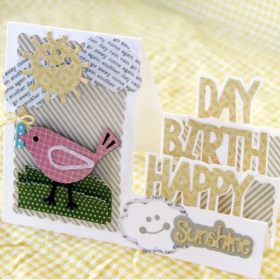 Happy Birthday Sunshine!
I used the bird triplets and slit  a little bit into the candle, so the birdie is holding the birthday candle!

Also used Hello Sunshine Triplets
Keywords: TriplitHelloSunshine