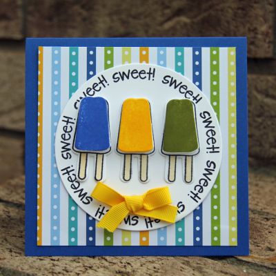 sweet! sweet! sweet!
Using the new popsicle dies to go with the pops2eat stamps!
