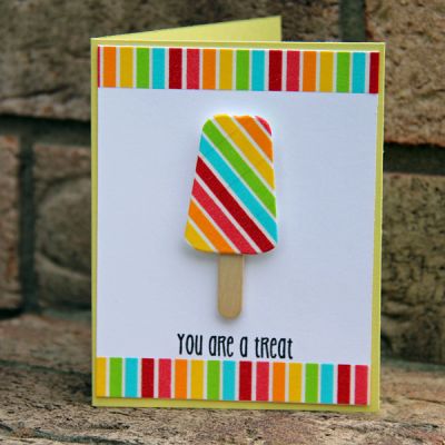 You are a treat!
Using the new Popsicle dies to go with the pops2eat stamps!
