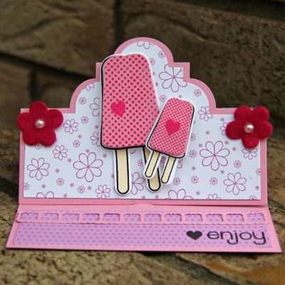 Enjoy!
Using the new dies to go with pops2eat!
