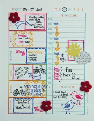 Planner page using plannerstamps4KJ & frames4planners
