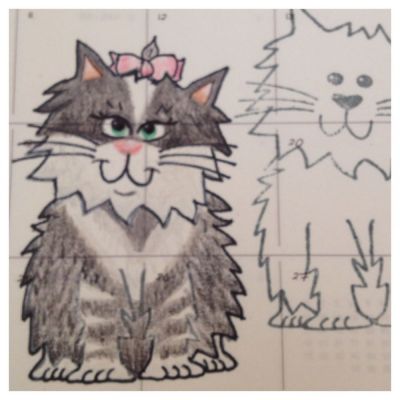 This isn't a card, but more like a sketch with color pencils.
