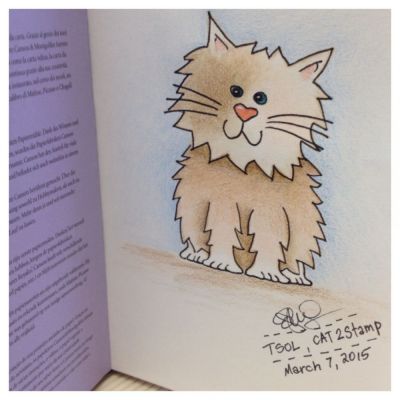 This is page 1 of my coloring journal.  I really want to learn how to color using whatever type of medium (from pencils, ink, watercolor, etcetera).  I used Cheerio and color pencils as the start of my coloring journal and hope to fill the pages for 2015.

