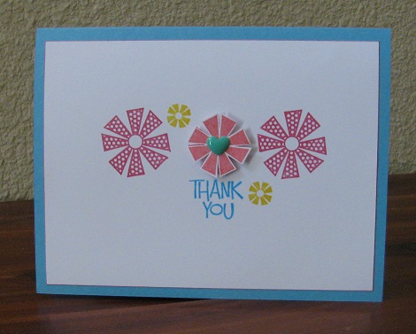 Thank you
Crazy4daisies little flower and the mini daisy thank you stamp gift stamp set.
