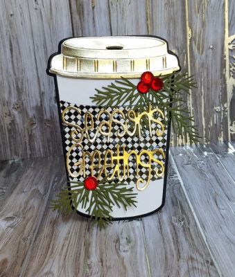 seaon's greetings
coffee cup fold it, season's greetings from pinecones2stamp die set
