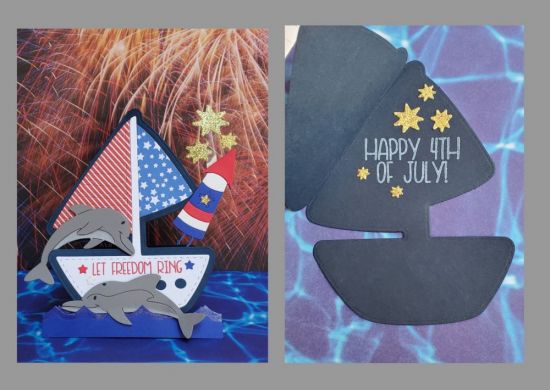 Sailboat fold it. Dolphins2stamp.  fireworks4squirrel
