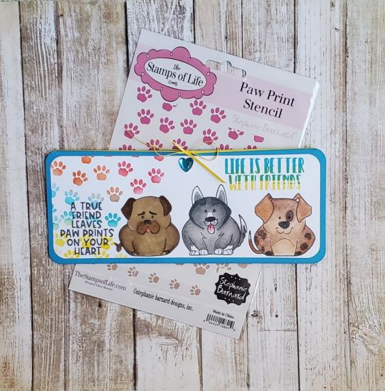 Best friends
Riunded corner slimkine. Dog pudgies. Paw print stencil (limited ed)
