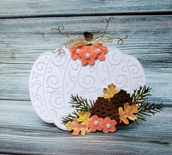 With leaves die and Pinecones2stamp dies 
Keywords: pinecones2stamp