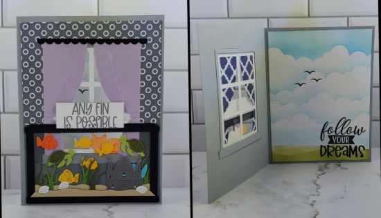 Any fin is possible
Fishtank2stamp.  Morefishtank2stamp. Window2stamp.  Lighthouse2stamp (birds)
