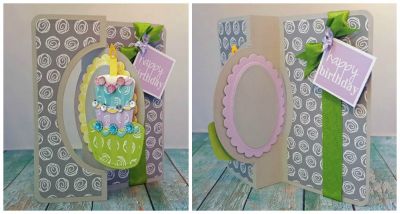 *happy birthday
Oval flip it. Tsol papers and embellishments 
