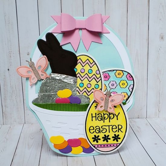 happy easter
basket fold it from hummingbird class, eggs2hunt, egg dies, chocolatebunny2stamp, butterfly dies, small bow die, fringe die
Keywords: eggs2hunt chocolatebunny2stamp BowDies