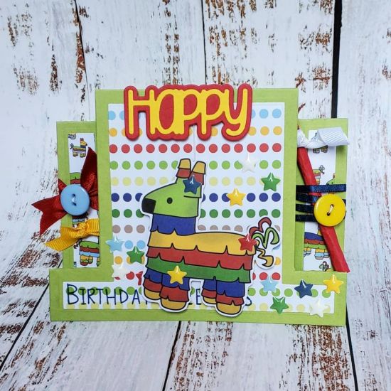 Happy Birthday
center step up card die set, march kit club
