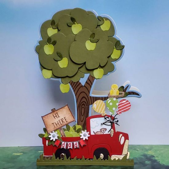 happy father's day
tree fold it. Lovebears2stamp die with bears and mailbox cut off. Border dies. Lighthouse2stamp cloud, woodgrain2stamp, highlighters4planners, alphas4planners, balloon from a card kit club box, sign from hsn set.
Keywords: Lovebears2stamp