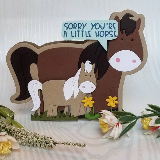 Sorry you're a little horse
horse fold it. Fsrmanimals2stamp
