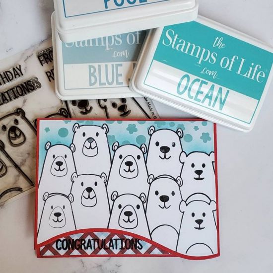 Congratulations 
Beargang2stamp.  Swish card die set
