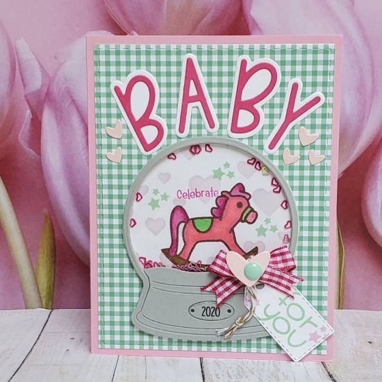 Baby
Snowglobe2stamp..extras4snowglobe.  Newport alpha.   Stitched tag die. Stamps4tags 
