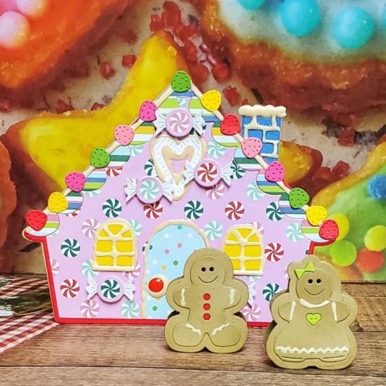 Sweet Christmas
Gingerbread house fold it. Extras4snowglobe 
