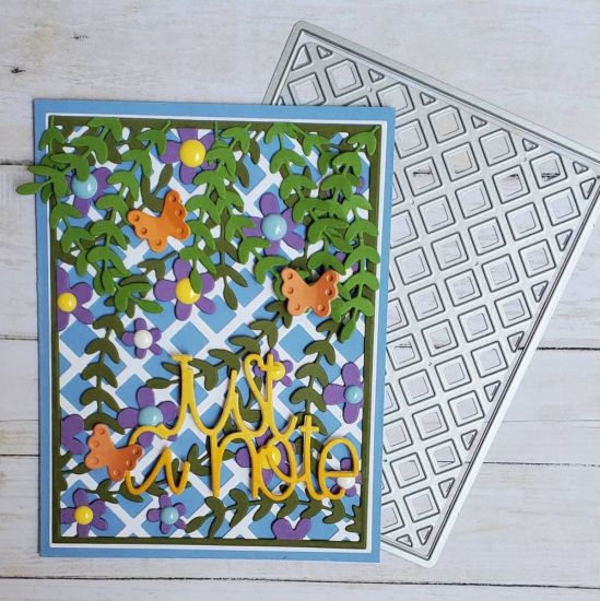 Just a note
Lattice bkg die. Flower vine bkg die. Popcorn box butterfly dies. Just a note die
