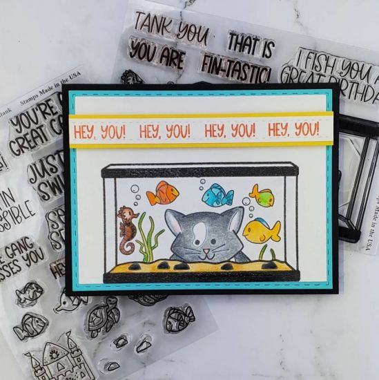 Hey you
Fishtank2stamp, cat pudgie. Stitched rectangle
