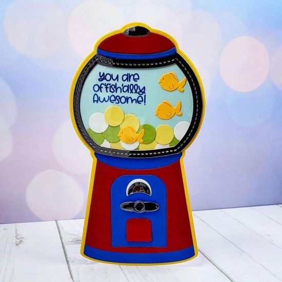 Of'fish'ally awesome
Bubblegum fold it.  Fishtank2stamp and dies
