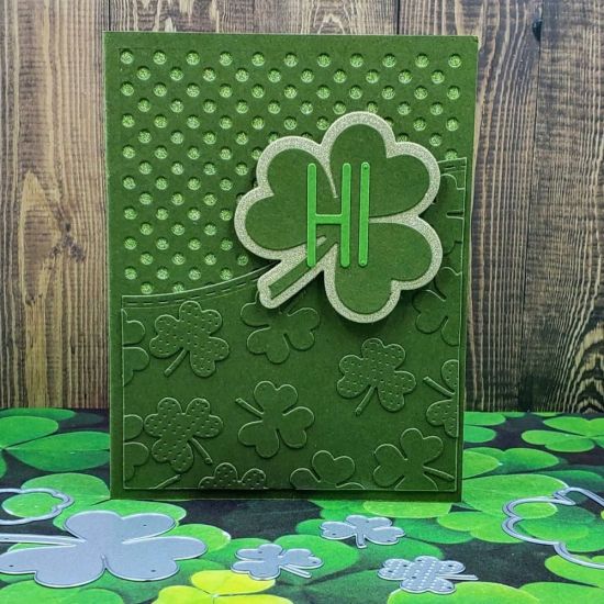 Hi
Shamrocks4us dies, dotted bkg die, newporr alphabet dies, border dies
