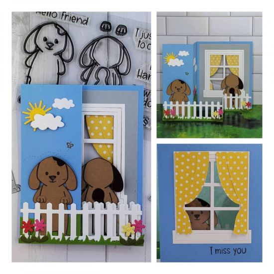 Miss you
Double z fold card die set. Fence die. Window2stamp dies.....
