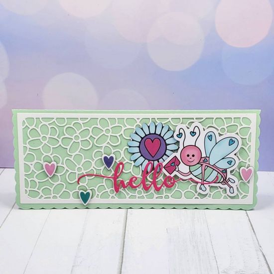 Hello
Fun flower slimline bkg die
