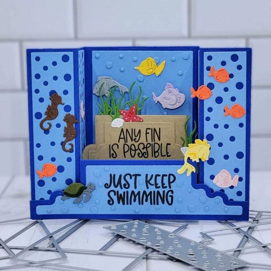 Keep swimming 
Create a scene.  Fishtank2stamp 
