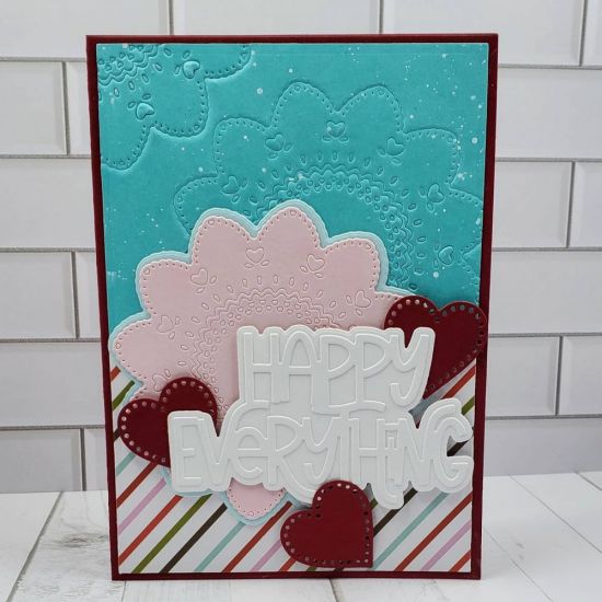 Happy everything 
Doily 3, happy everything die, dotted heart dies

