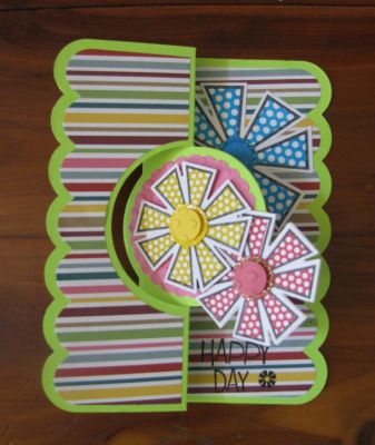 happy day (front)
crazy4daisies stamp set and dies, plus circle #2 flip it card
