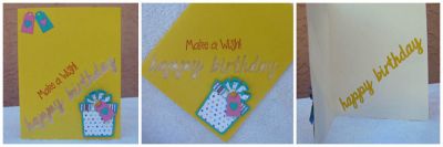 *Make a wish!
gifts triplits.  happy birthday from regal stand up card die set. make a wish from candles4birthdays.
