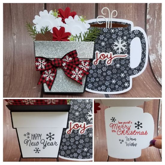 Christmas 
Mug fold it. Flower pot fold it. Christmas saying stamps
