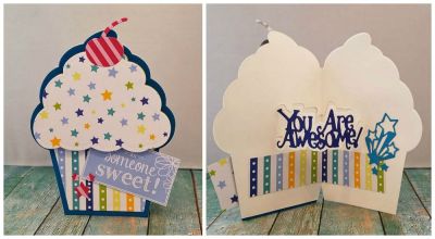 you are awesome
cupcake fold it die set. you are awesome 3d drop in. tsol papers
