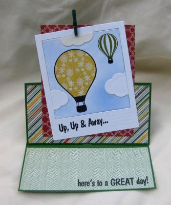 *great day!
sizzix xl square stand up die.  hot4balloons stamp/dies.  photo frame die.
